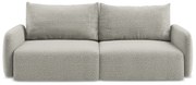 Jasnoszara rozkładana/ze schowkiem sofa 238 cm Kalena – Makamii