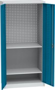 Szafa warsztatowa na narzędzia KOVOS, perforowana, 2 półki, 950 x 500 x 1950 mm