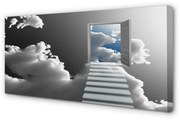 Obraz na płótnie Schody chmury drzwi