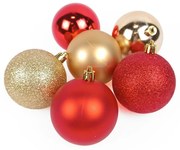 Zestaw bombek z tworzywa sztucznego o różnym wykończeniu, Ø 7 cm, 8 szt.