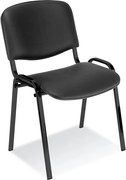 Krzesło konferencyjne do biura i poczekalni Interior, ekoskóra V04, nogi czarne
