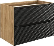 Szafka pod umywalkę OCEAN BLACK 82-80-2S 80cm dąb olejowany/czarna COMAD