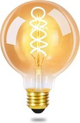 NETTLIFE LED Edison Bulb Retro Ball Bulb 4W G80 Dekoracyjne lampy Globe Ciepła biel 2200K LED