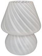 Biała lampa stołowa LED ze szklanym kloszem (wysokość 19,5 cm) Alton – House Nordic