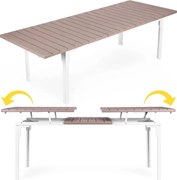 Stół ogrodowy Caprila rozkładany 180-240 cm, kolor biało-beżowy