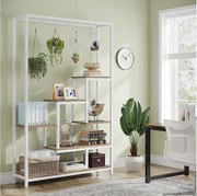 Stojak na rośliny doniczkowe, 5 poziomów, metalowa półka na rośliny, 180 cm, z 10 haczykami, wielofunkcyjny stojak na rośliny