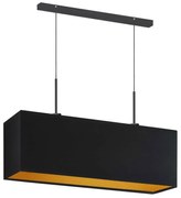 Prostokątna lampa wisząca nad stół na czarnym stelażu - E7-L03