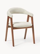 Krzesło z podłokietnikami tapicerowane Nik