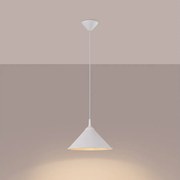 Lampy wiszące skandynawski Paloa, stal - 1 źródło światła 3000K - L.30 x H.76 cm - biały