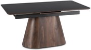 Nowoczesny rozkładany stół czarny + orzech - Comos