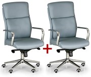 Krzesło biurowe VIRO 1+1 GRATIS, szary