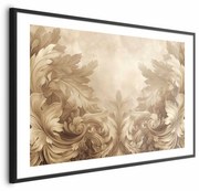 Plakat Rzeźbione ornamenty 90x60 cm z ramą czarną z marginesem ARTGEIST B