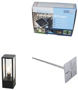 Zewnetrzna Stojąca lampa zewnętrzna czarna 40 cm z kolcem do ziemi i uszczelnieniem kabla - CharloisDesignerski Oswietlenie zewnetrzne