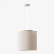 Lampa Sufitowa Wisząca Z Tkaniny Arlina Biała & Arlina Łamana Biała Ø30 Cm - ↑30 Cm - Sklum