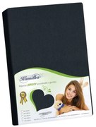 Bellatex prześcieradło Jersey czarn, 90 x 200 cm