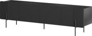 Szafka RTV Malmi 200 cm - czarny mat / czarne nóżki