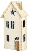 Dekoracja Snow House 25cm white beige