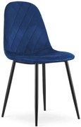 Komplet granatowych tapicerowanych krzeseł do salonu 4 szt. A2-Z90