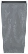 Donica ogrodowa z wkładem Urbi Square Beton Effect 40 x 40 x 75 cm marengo PROSPERPLAST