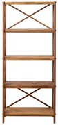Regał z litego drewna dębowego w naturalnym kolorze 70x161 cm X-Shelf – Unique Furniture