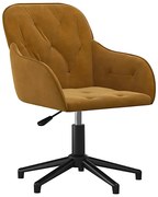 Obrotowe brązowe biurowe krzesło tapicerowane S7-T24