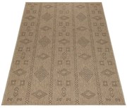 Dywan zewnętrzny Dhaka boho beżowo-antracytowy 80 cm x 150 cm