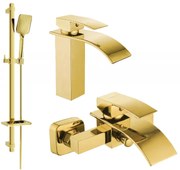 Mexen Aries DQ62 zestaw wannowy, złoty - 744803DQ62-50