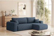 Uniwersalny narożnik z funkcją spania, do salonu, Capri L VERITA - ciemnoniebieski