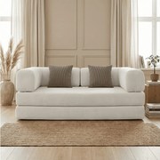 Coco Living Sofa rozkładana Kaia – biały/brązowy