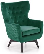 Zielony welwetowy fotel do karmienia uszak C5-S65