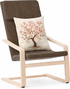 Szary tapicerowany fotel wypoczynkowy S7-N28