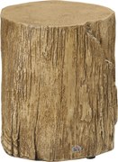 HOMCOM Stolik pomocniczy w kształcie pnia z regulowanymi nóżkami 37 cm x 37 cm x 43 cm Beton Brązowy