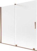 Mexen Velar parawan nawannowy 2-skrzydłowy rozsuwany 170 x 150 cm, szron, różowe złoto - 896-170-000-31-60