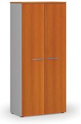 Szafa ubraniowa z wysuwem PRIMO GRAY, 800 x 420 x 1781 mm, szary/wiśnia