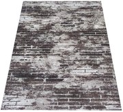 Prostokątny brązowy dywan w nowoczesnym stylu F4-B12