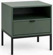 Zielona szafka nocna z szuflada i półką A2-N46