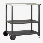 Wózek Kuchenny Modułowy Zewnętrzny Ze Stali Savona Grafitowa Szarość - Sklum