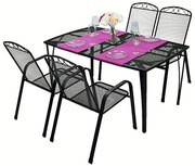 Metalowy zestaw ogrodowy RIVER 1 + 2 + 1