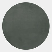 Dywan pluszowy Pouffy butelkowa zieleń koło  120 cm x 120 cm