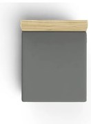 Ciemnoszare bawełniane prześcieradło z gumką 160x200 cm – Mijolnir
