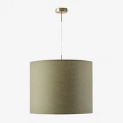 Lampa Sufitowa Wisząca Z Tkaniny Arlina Złoty - Przezroczysty & Szałwia Zielona Ø50 Cm - ↑40 Cm Arlina - Sklum