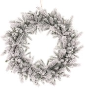 Sztuczna śnieżna girlanda z igieł sosnowych,średnica 30 cm