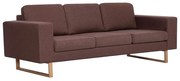Elegancka trzyosobowa sofa  brązowaF2-M30