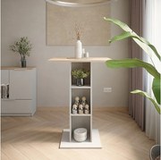 Stół barowy biały/sonoma 75x75x106 repose