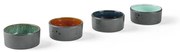 Czarne ceramiczne miski zestaw do serwowania 4 szt. Gastro Black/Mix – Bitz