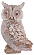 Ozdoba ogrodowa Sowa, szary, 24 x 22 x 40 cm