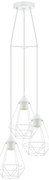 Eglo 79083 - Żyrandol na linkach BYRON 3xE27/60W/230V biały
