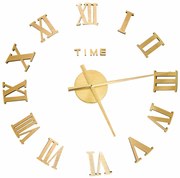 Złoty ścienny zegar z rzymskimi cyframi 100 cm L1-D08
