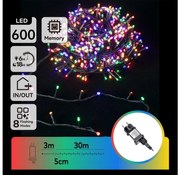 Aigostar - LED RGBY Zewnętrzne lampki świąteczne 600xLED/6W/230V/8 funkcji 30m IP44