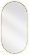 Mexen Loft lustro łazienkowe owalne 90 x 45 cm, rama złota - 9851-090-045-000-50